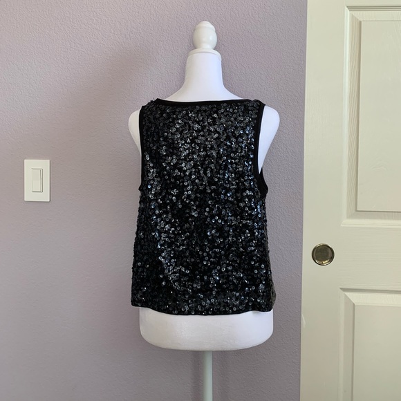 Express Black Sequin Tank - Picture 2 of 5